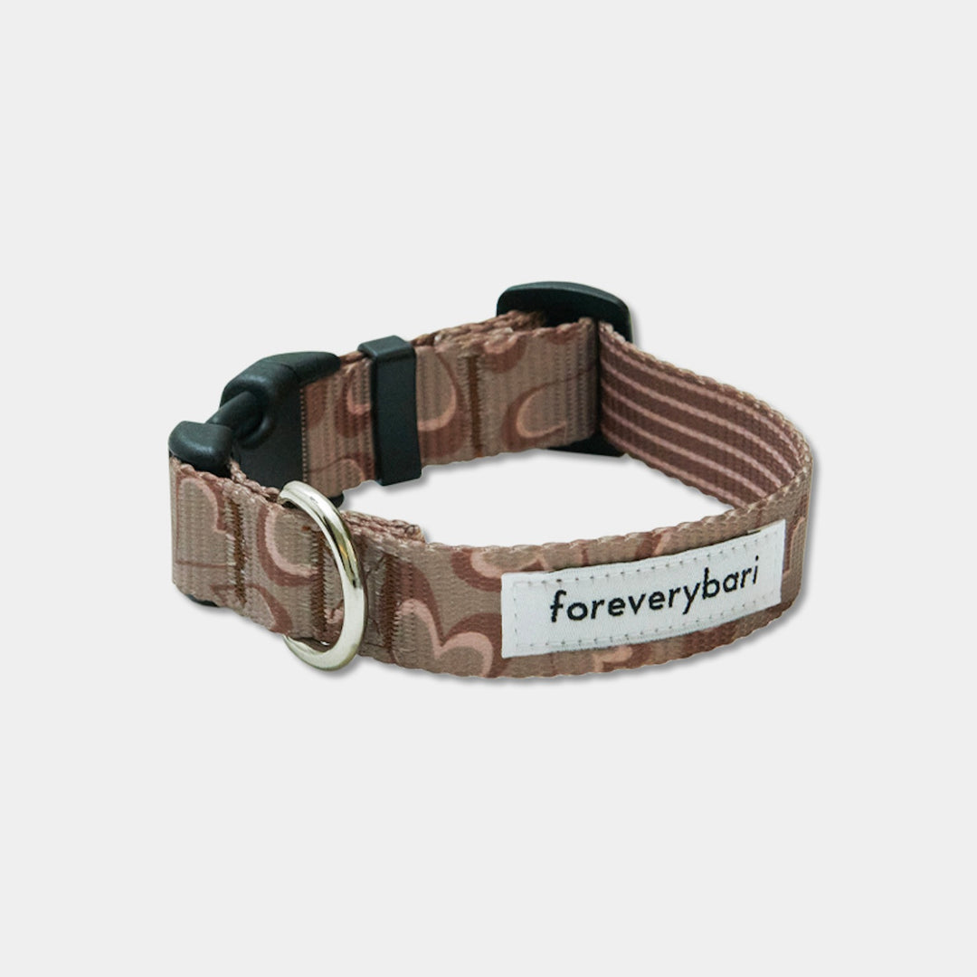 ※予約販売【foreverybari】Marble Heart Pet Collar（Chocolate）