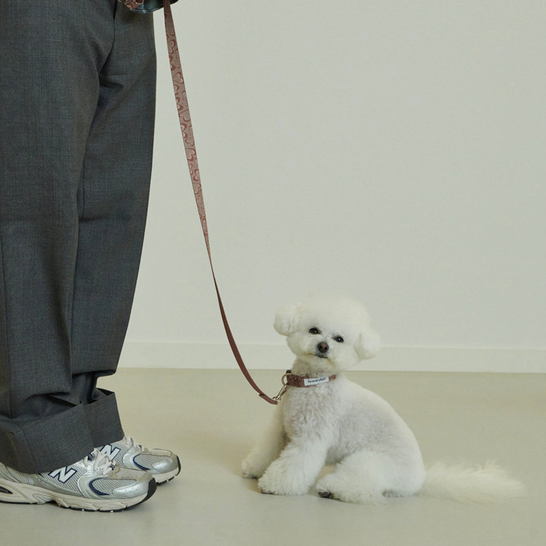 即納【foreverybari】Marble Heart Pet Leash（Chocolate）
