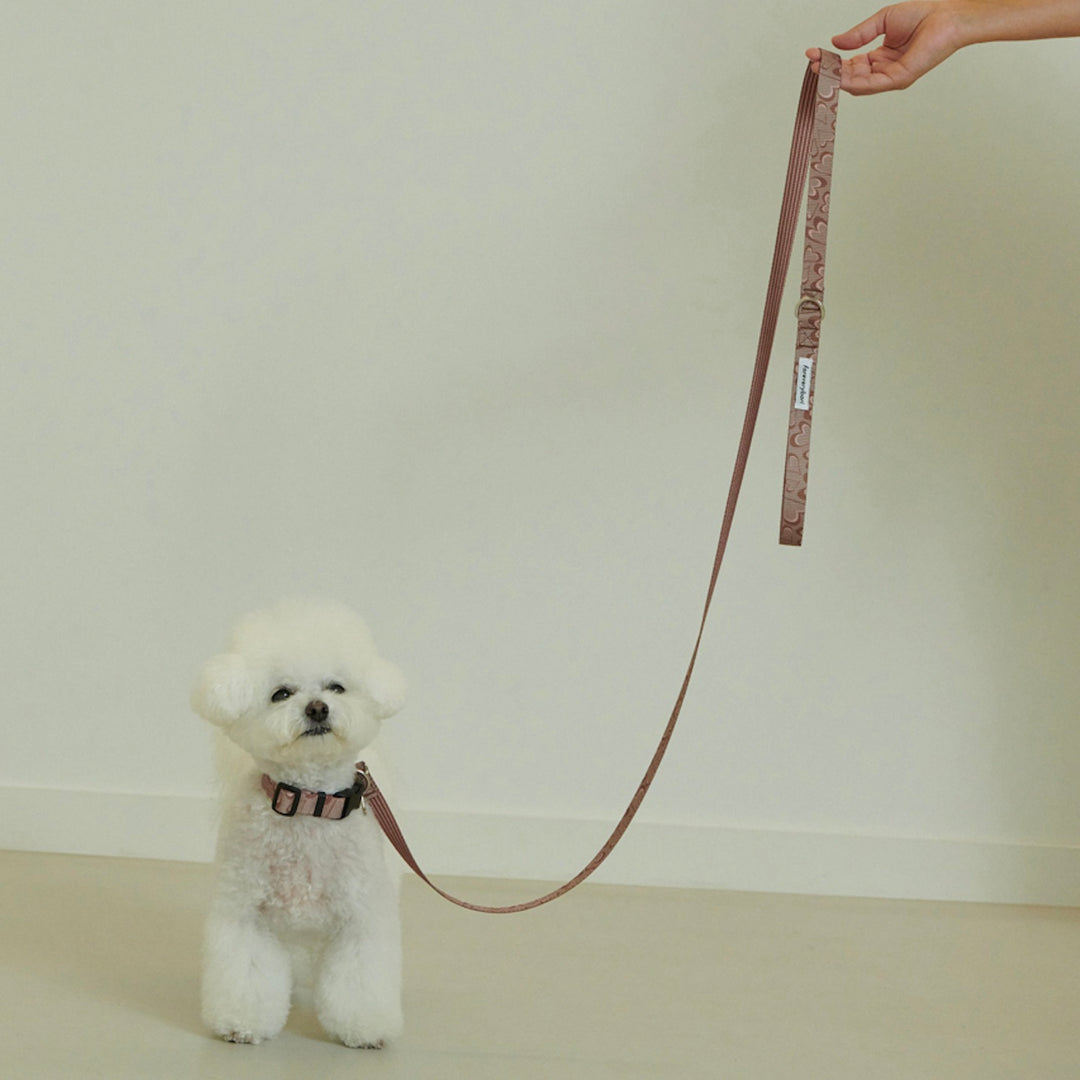 即納【foreverybari】Marble Heart Pet Leash（Chocolate）