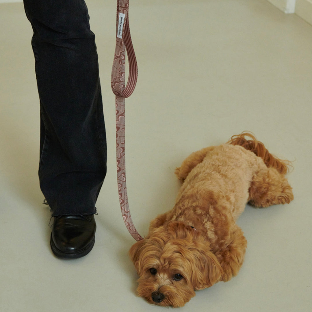 即納【foreverybari】Marble Heart Pet Leash（Chocolate）