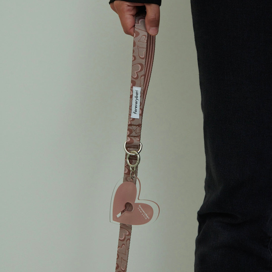 即納【foreverybari】Marble Heart Pet Leash（Chocolate）