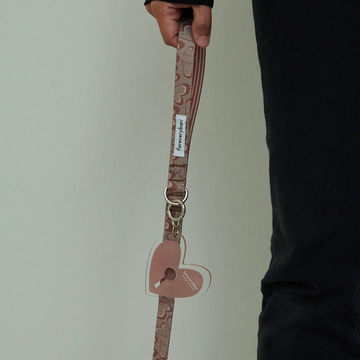 即納【foreverybari】Marble Heart Pet Leash（Chocolate）