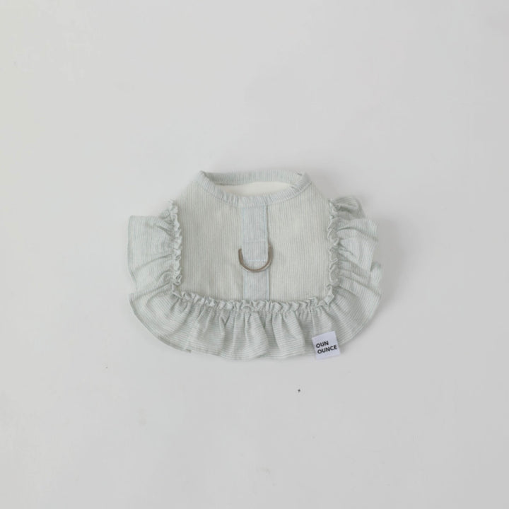 即納【OUNCE】Air Frill Harness（Mint Stripe）｜犬用ハーネス