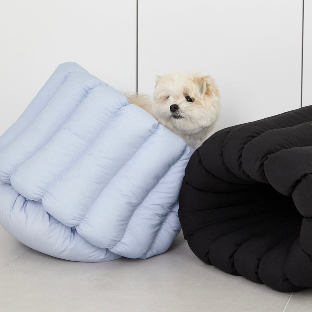 即納【azallea】Check Blue Canele Cushion