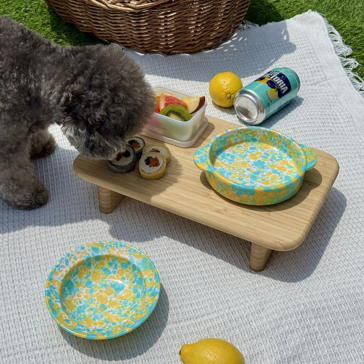 ※予約販売【BRIDGE.DOG】MARBLE BOWL - MINI DISH（PICNIC）