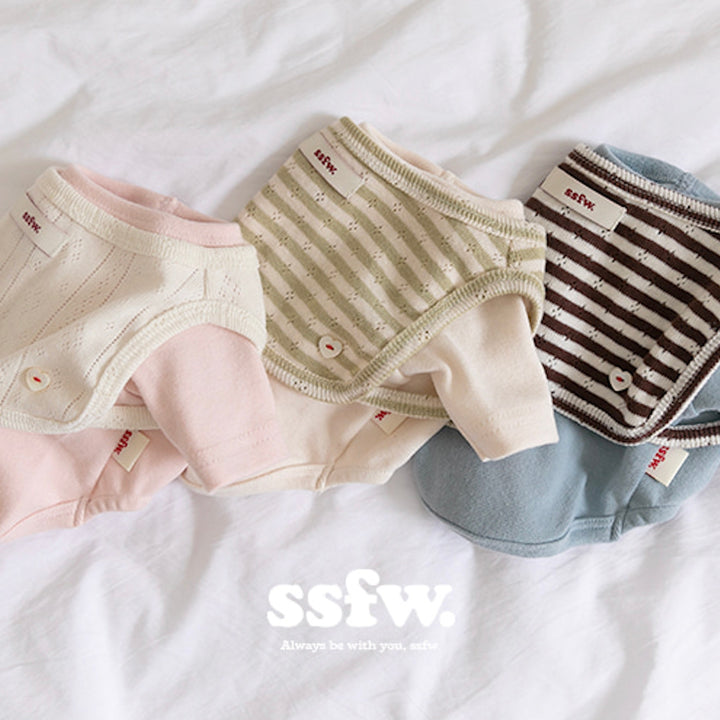 ※予約販売【ssfw】Cozy Bib Set Up 3colors（Blue Brown）