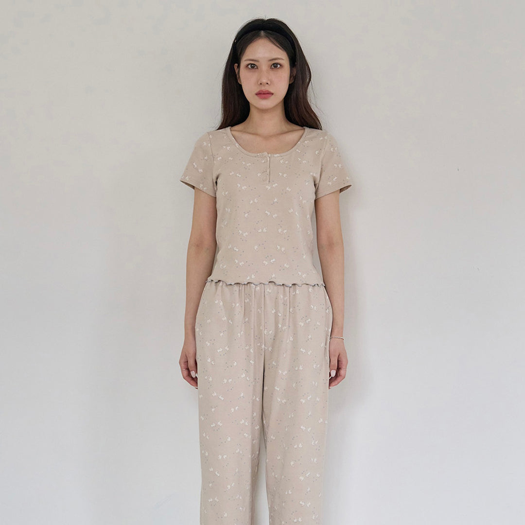 即納【noutti】Good Night Rabbit Pajamas（Warm Gray）