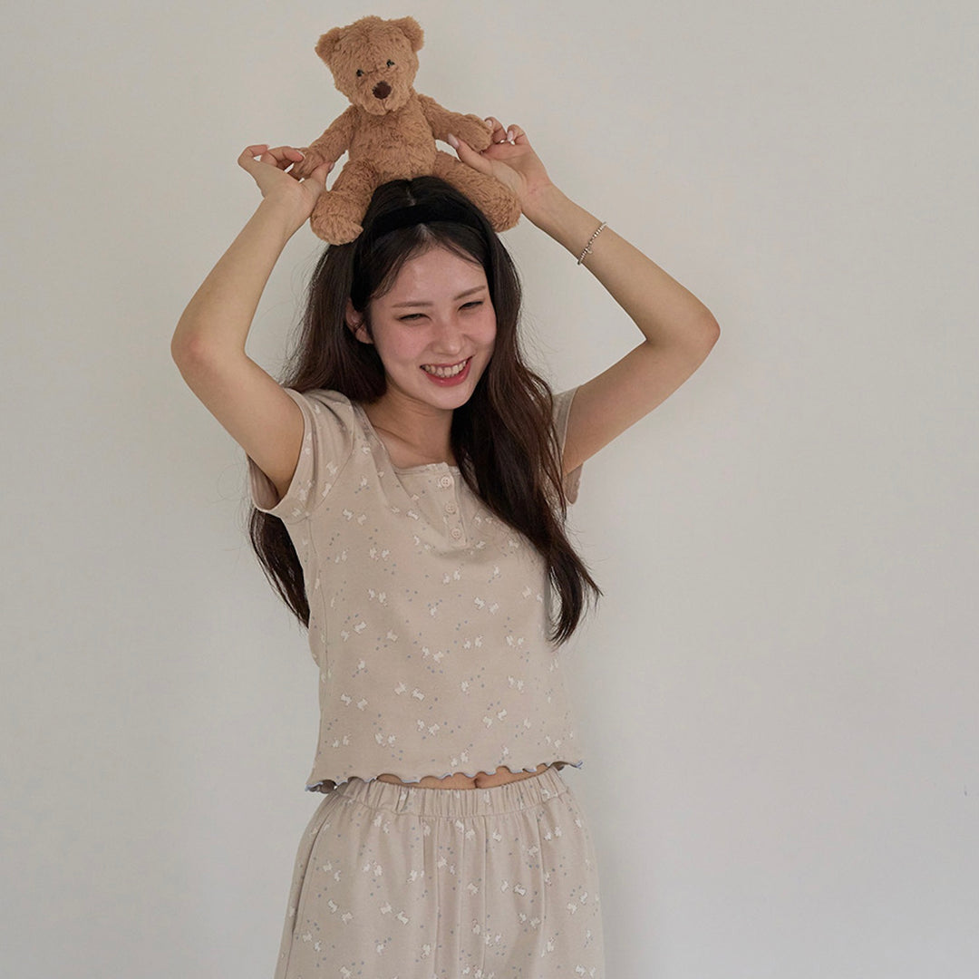 即納【noutti】Good Night Rabbit Pajamas（Warm Gray）