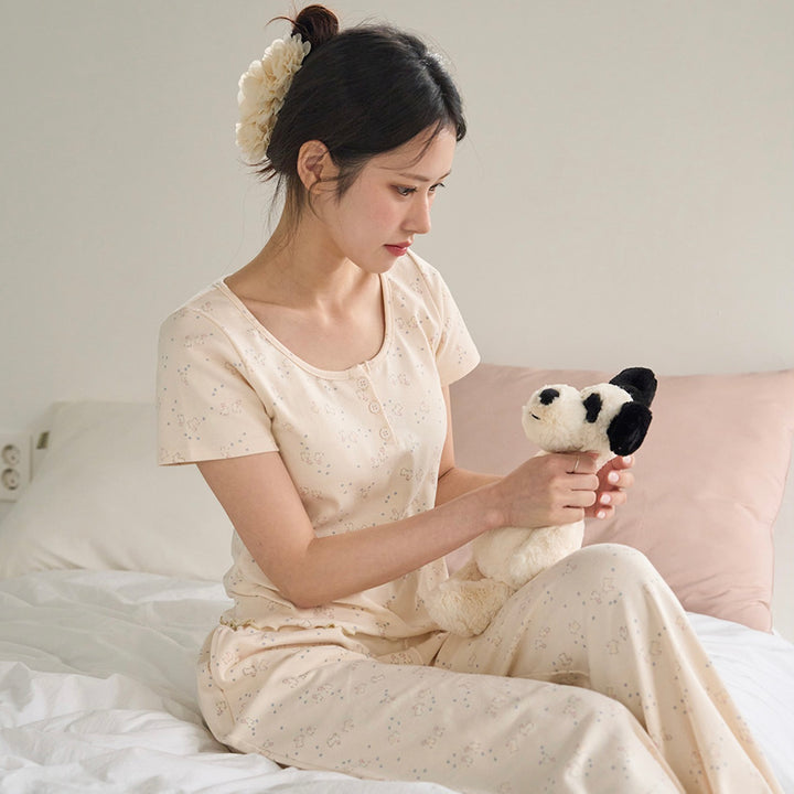 即納【noutti】Good Night Rabbit Pajamas（Warm Gray）