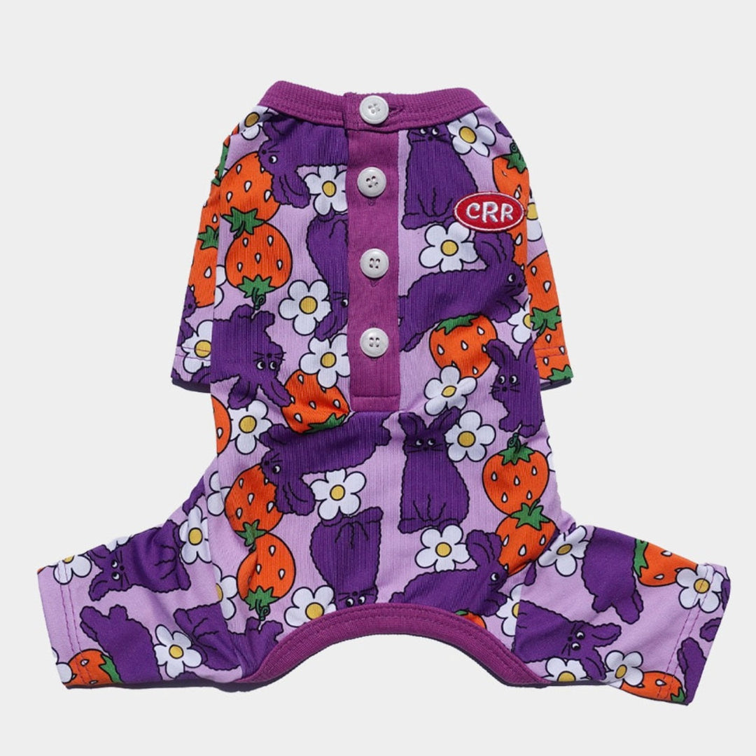 ※予約販売【CRR】Berry & Rabbit Button Detail All-in-one（Purple）