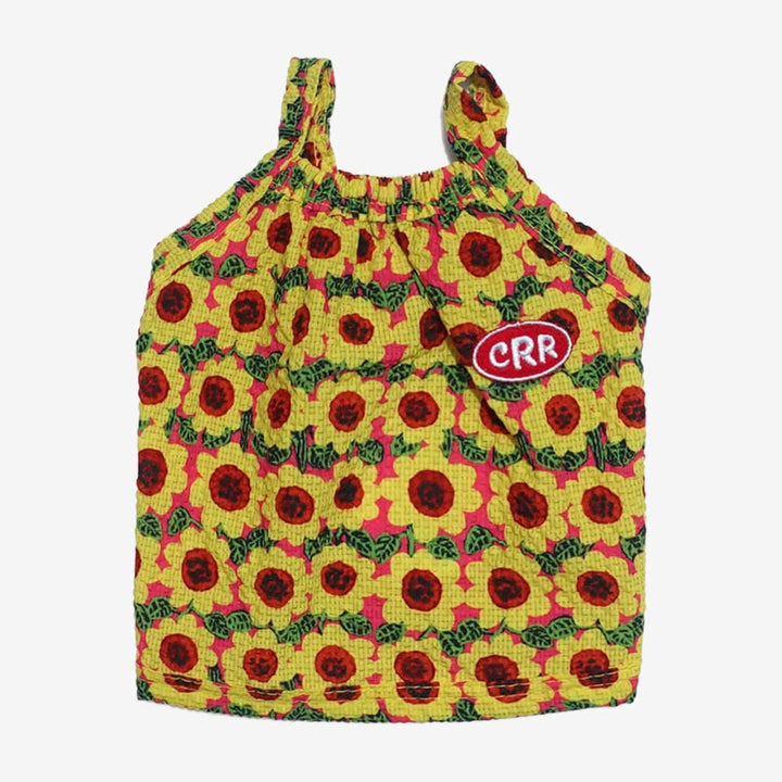 ※予約販売【CRR】Flower Pop Strap Top（Yellow）