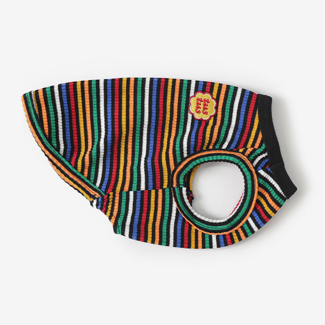 即納【TUSTUS】Color stripe sleeve（Black）