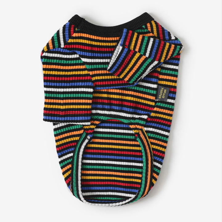 即納【TUSTUS】Color stripe tee（Black）