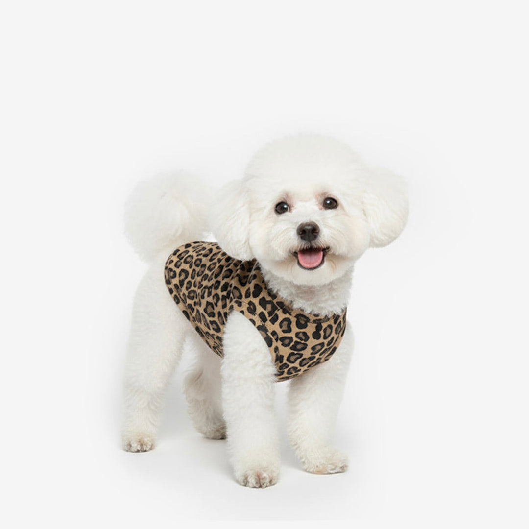 即納【TUSTUS】Leopard sleeveless（Brown）