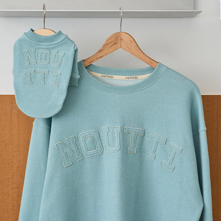 即納【noutti】Groovy Sweat Shirt - Human（Sky Blue）