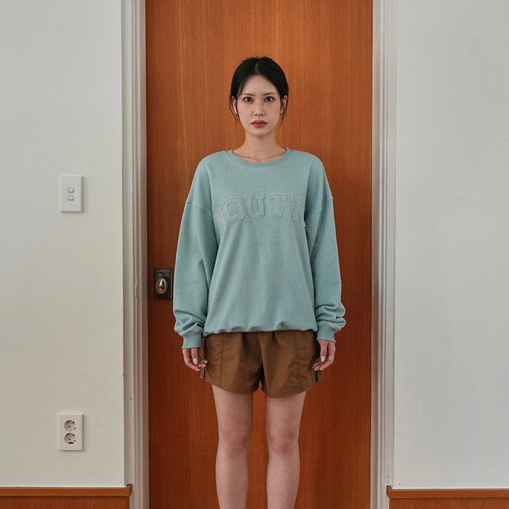 即納【noutti】Groovy Sweat Shirt - Human（Sky Blue）