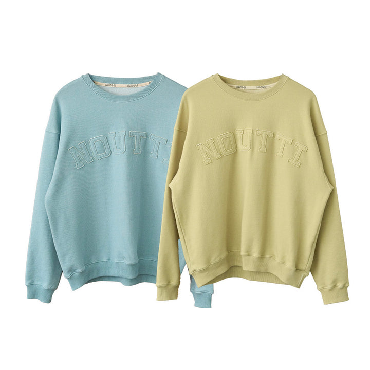 即納【noutti】Groovy Sweat Shirt - Human（Sky Blue）