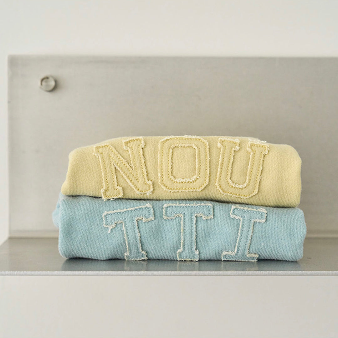 即納【noutti】Groovy Sweat Shirt - Human（Sky Blue）