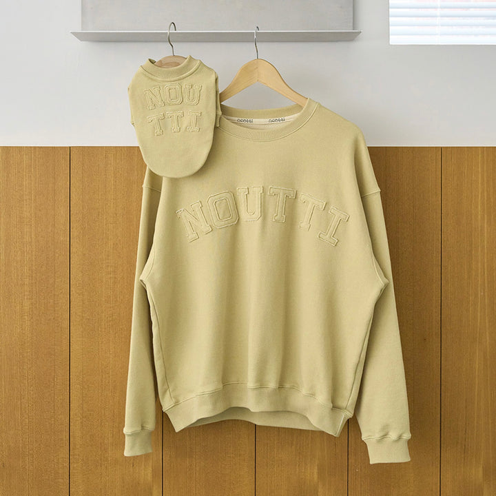 ※予約販売【noutti】Groovy Sweat Shirt（Olive Mustard）