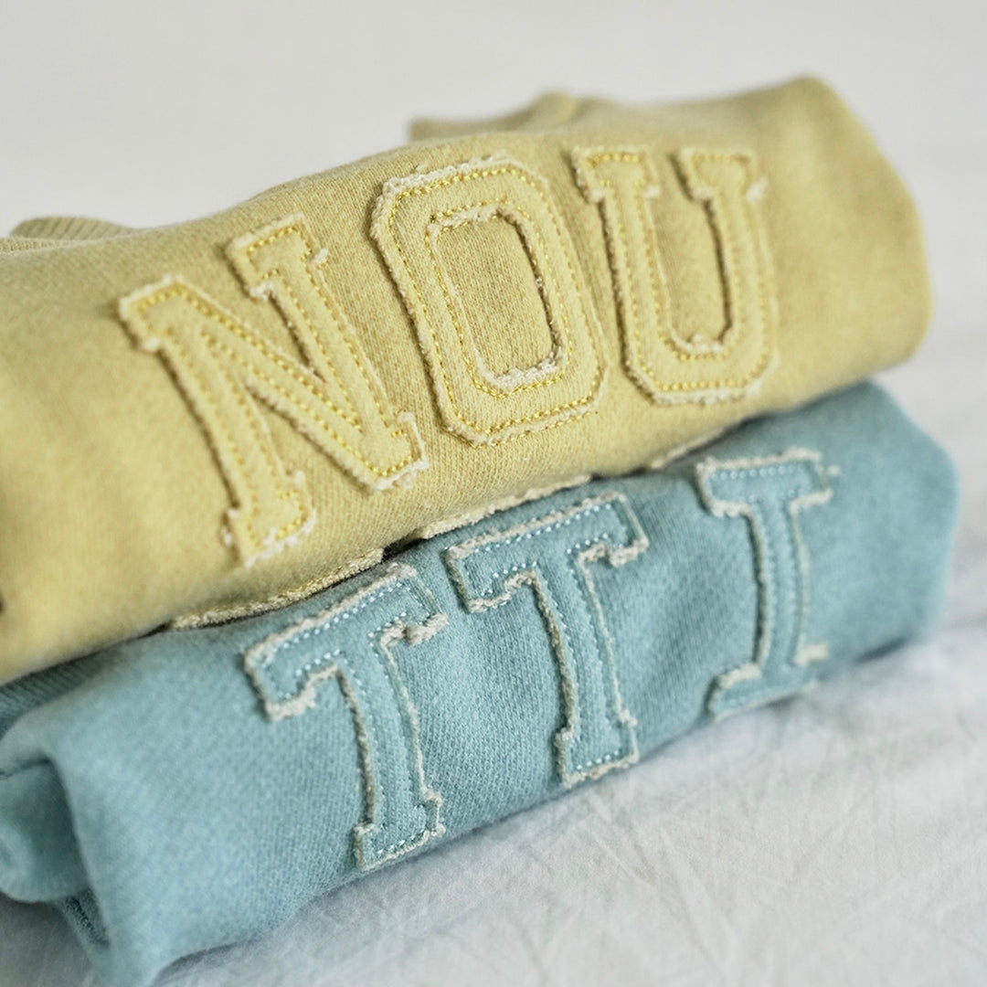 即納【noutti】Groovy Sweat Shirt - Human（Sky Blue）