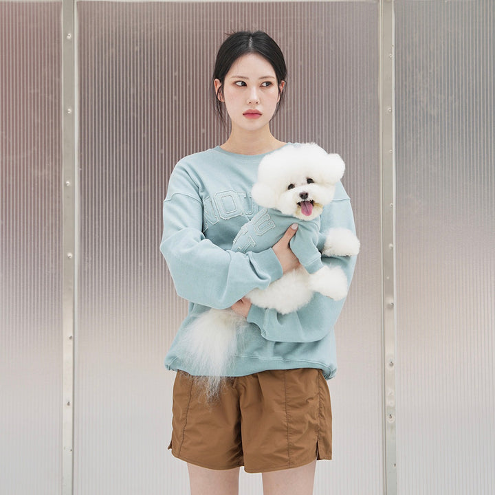 即納【noutti】Groovy Sweat Shirt（Sky Blue）