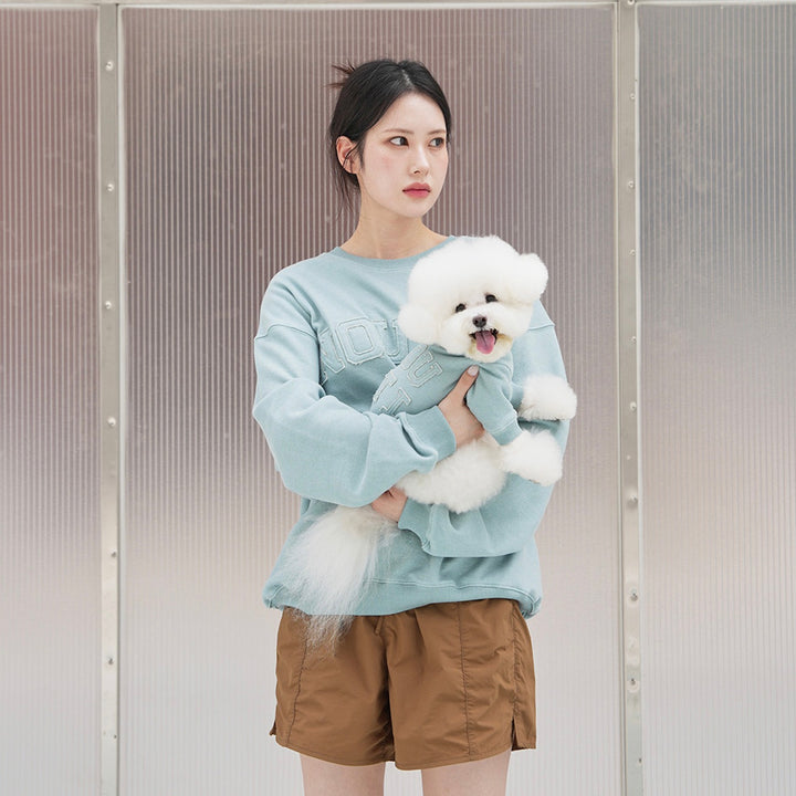 即納【noutti】Groovy Sweat Shirt（Sky Blue）