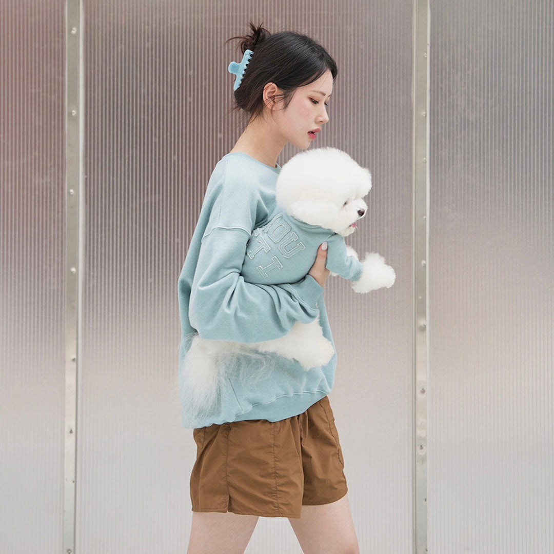 即納【noutti】Groovy Sweat Shirt（Sky Blue）