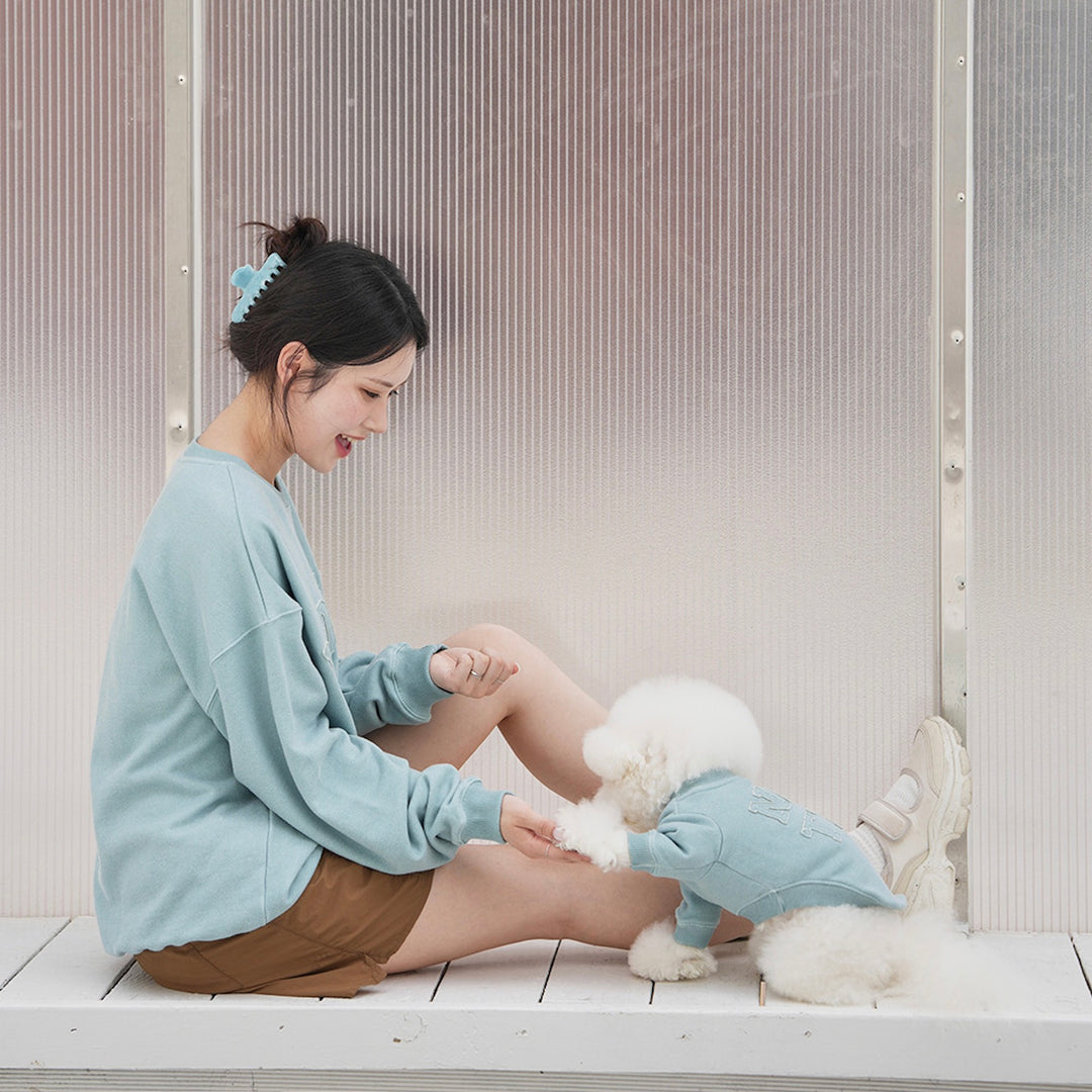 即納【noutti】Groovy Sweat Shirt（Sky Blue）