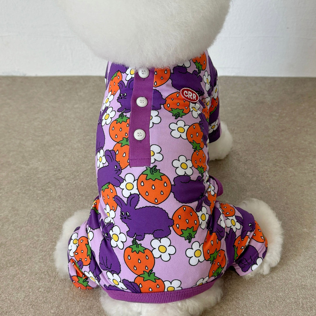 ※予約販売【CRR】Berry & Rabbit Button Detail All-in-one（Purple）