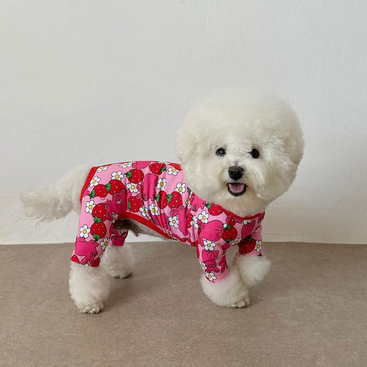 ※予約販売【CRR】Berry & Rabbit Button Detail All-in-one（Pink）