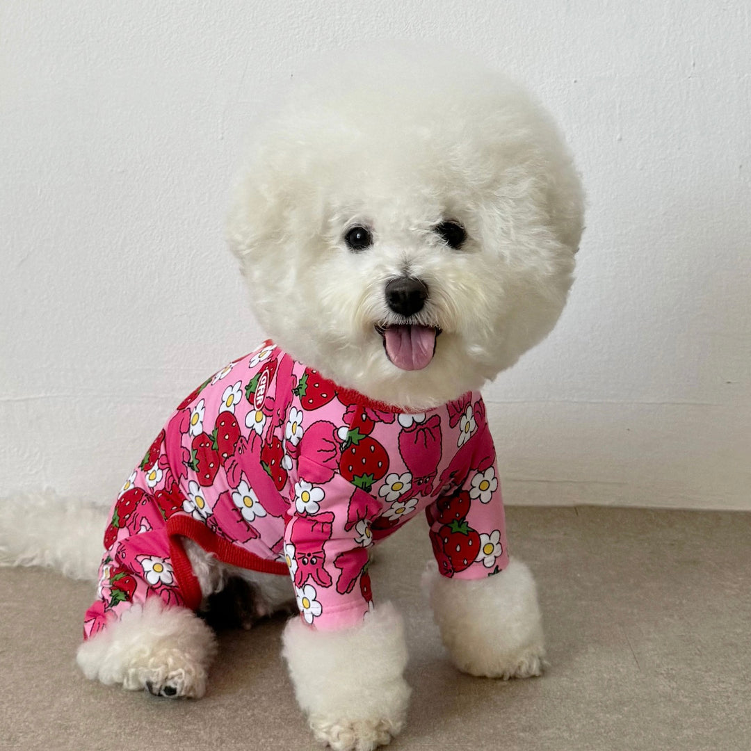 ※予約販売【CRR】Berry & Rabbit Button Detail All-in-one（Pink）