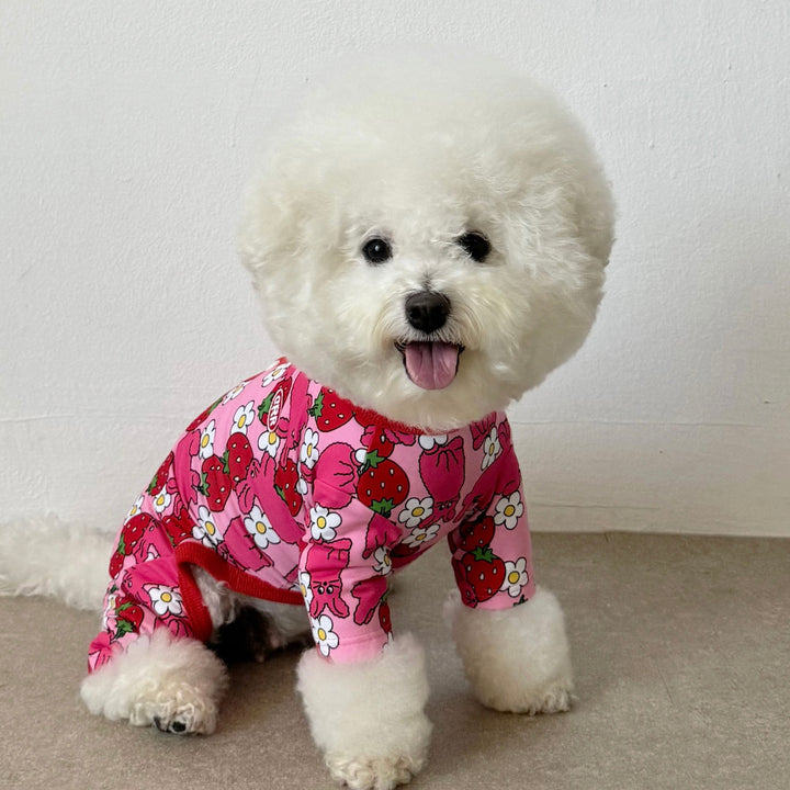 ※予約販売【CRR】Berry & Rabbit Button Detail All-in-one（Pink）