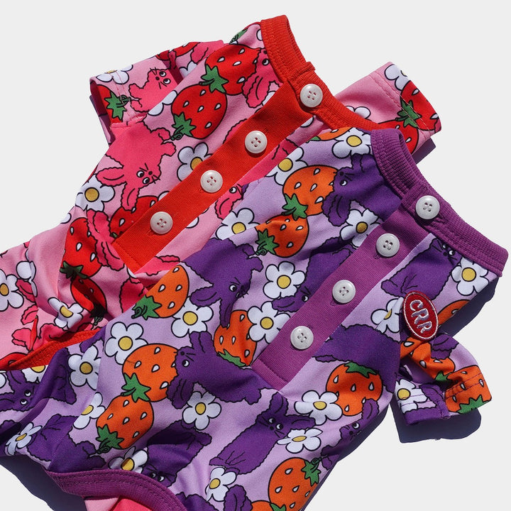 ※予約販売【CRR】Berry & Rabbit Button Detail All-in-one（Purple）