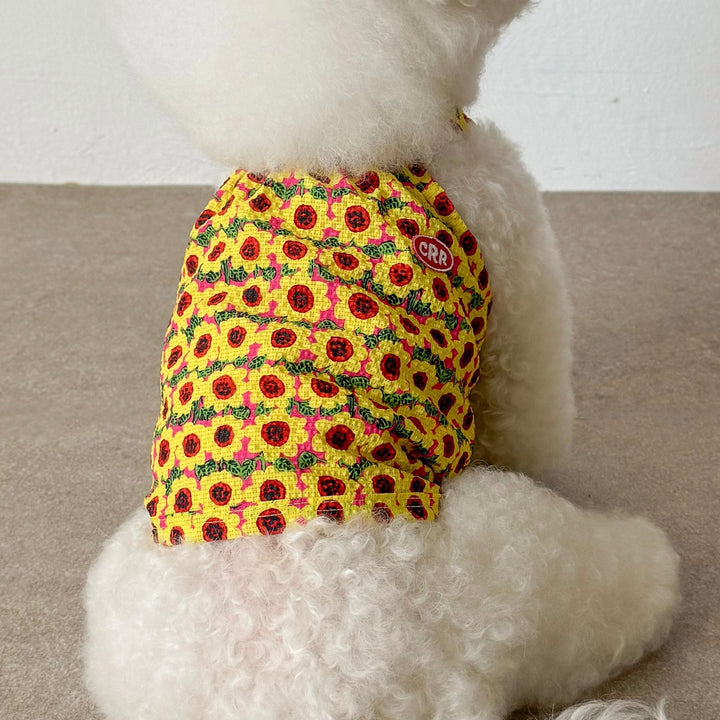 ※予約販売【CRR】Flower Pop Strap Top（Yellow）