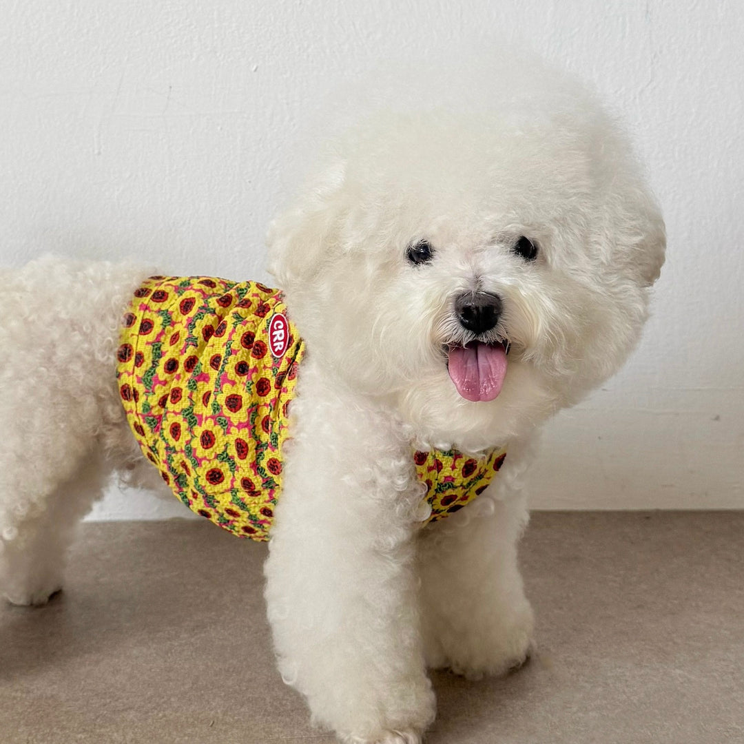 ※予約販売【CRR】Flower Pop Strap Top（Yellow）