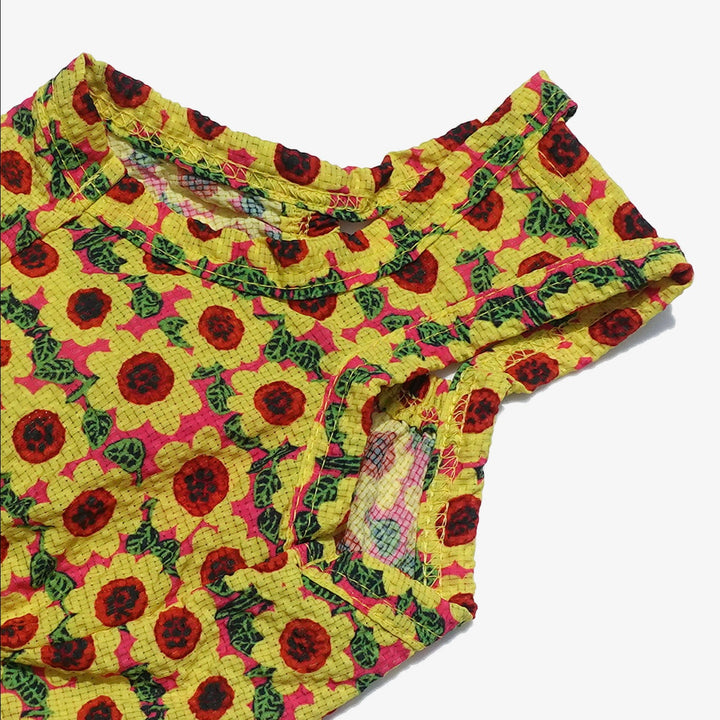 ※予約販売【CRR】Flower Pop Strap Top（Yellow）