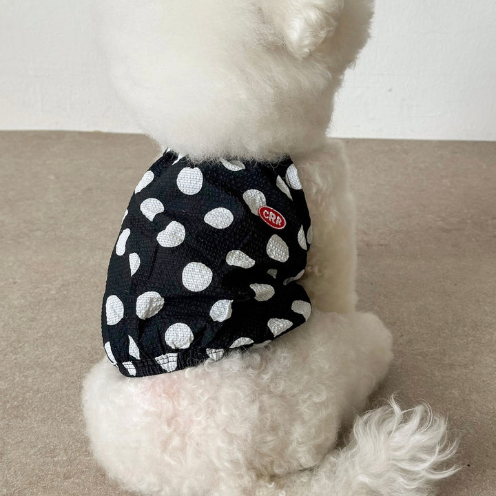 ※予約販売【CRR】Big Dot Balloon Strap Top（Black）