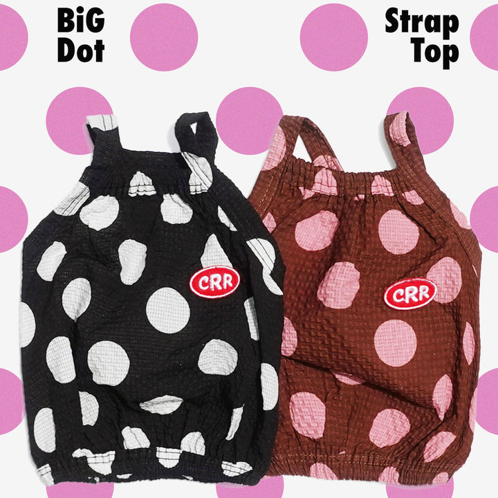 ※予約販売【CRR】Big Dot Balloon Strap Top（Black）
