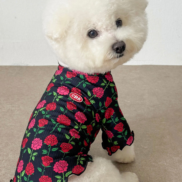 ※予約販売【CRR】Rosé Frill Half Top（Black）