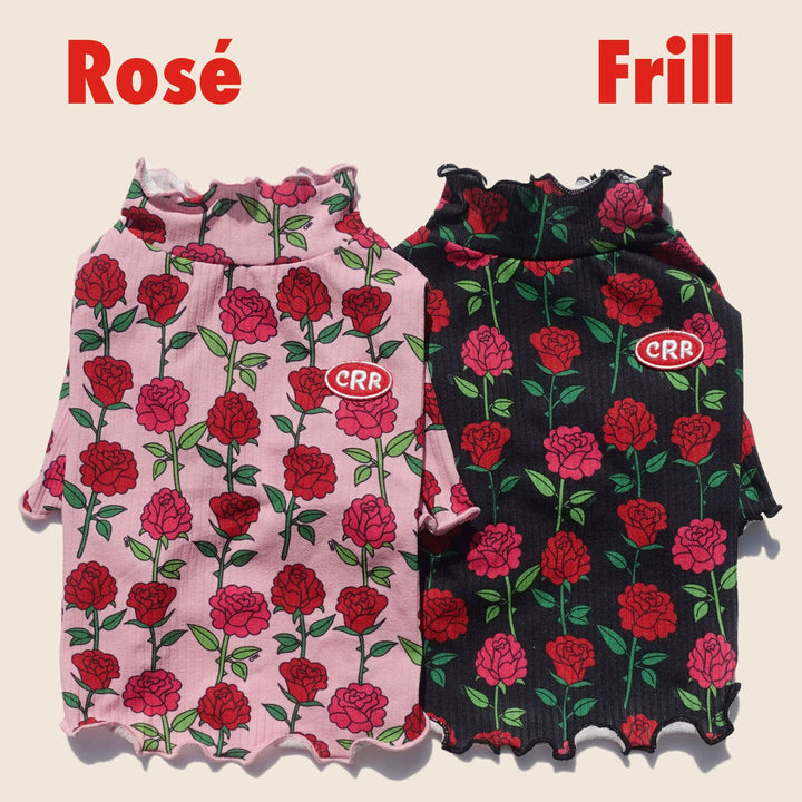 ※予約販売【CRR】Rosé Frill Half Top（Black）