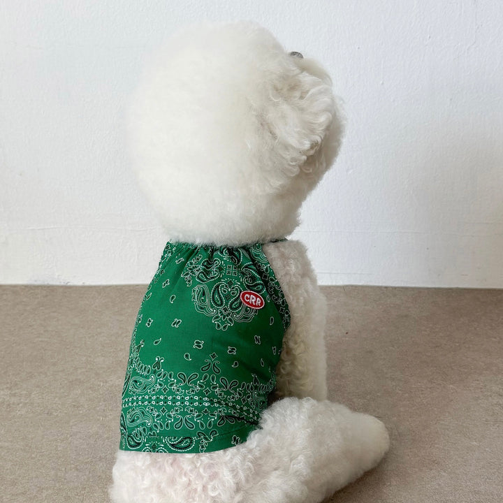 ※予約販売【CRR】Soft Paisley Strap Top（Green）