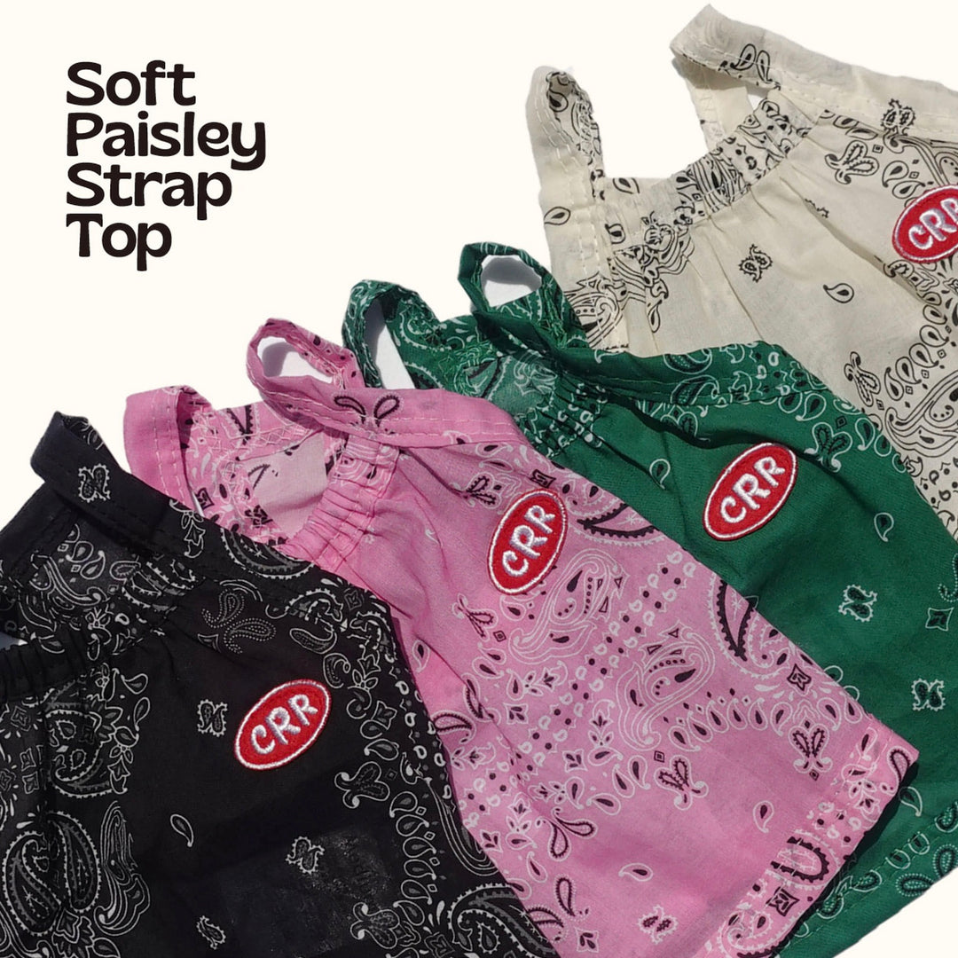 ※予約販売【CRR】Soft Paisley Strap Top（Green）