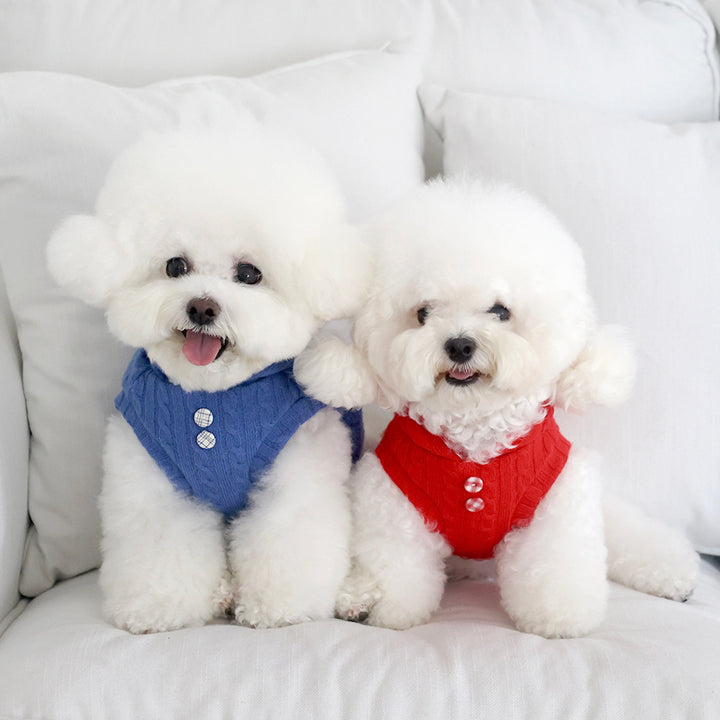 ※予約販売【near by us】Cable Knit Crop Top（vintage red）