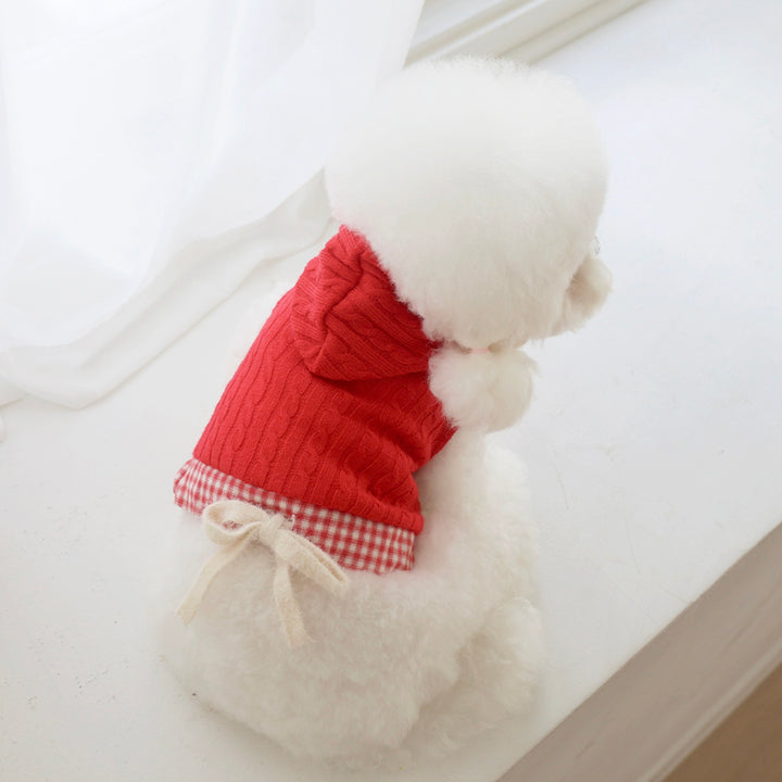 ※予約販売【near by us】Cable Knit Crop Top（vintage red）