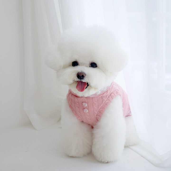 ※予約販売【near by us】Cable Knit Crop Top（indi pink）