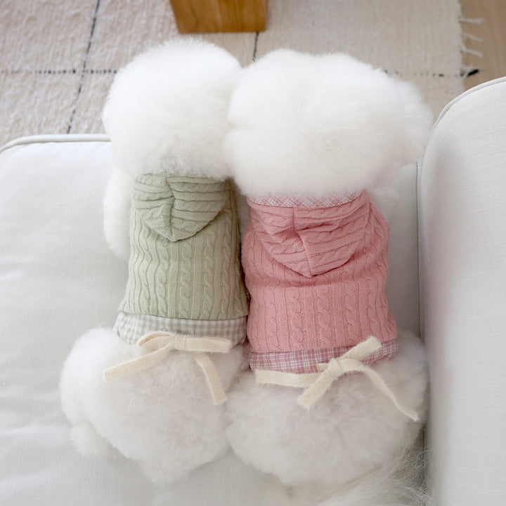 ※予約販売【near by us】Cable Knit Crop Top（indi pink）