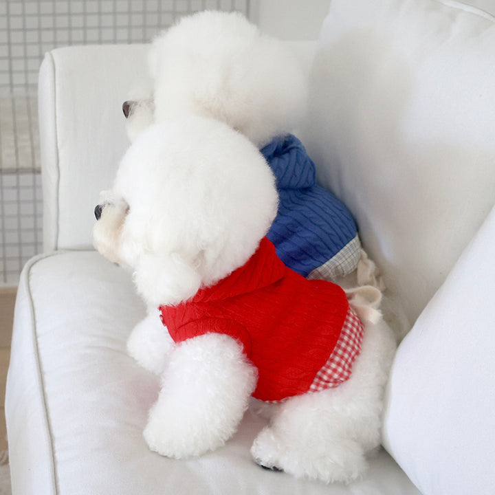 ※予約販売【near by us】Cable Knit Crop Top（classic blue）