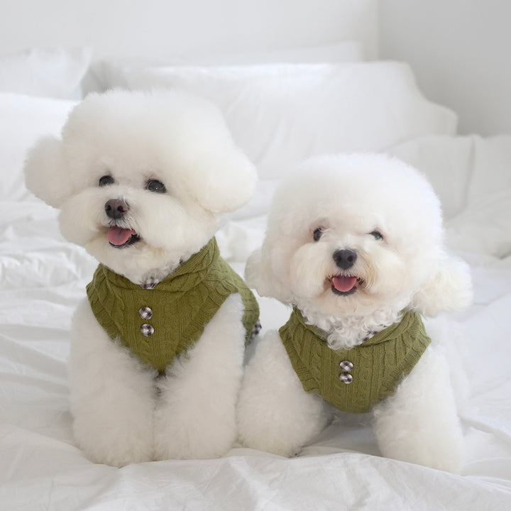 ※予約販売【near by us】Cable Knit Crop Top（brownie matcha）