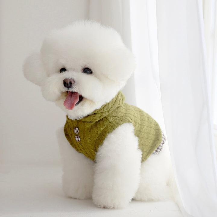 ※予約販売【near by us】Cable Knit Crop Top（brownie matcha）