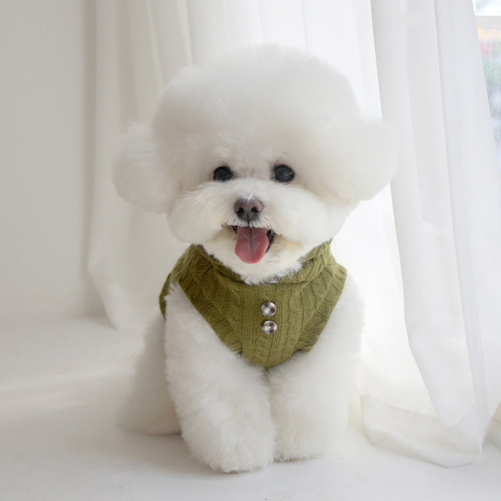 ※予約販売【near by us】Cable Knit Crop Top（brownie matcha）